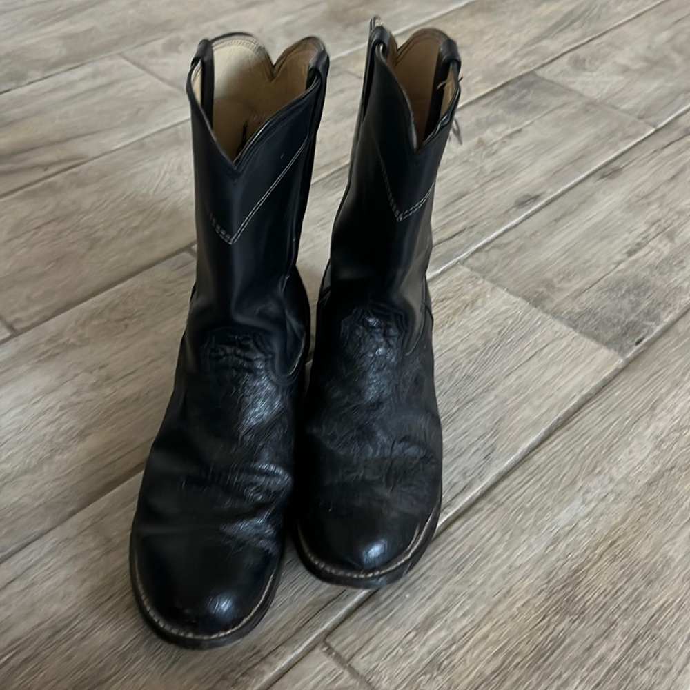 Black Leather Men’s Boots Size 11